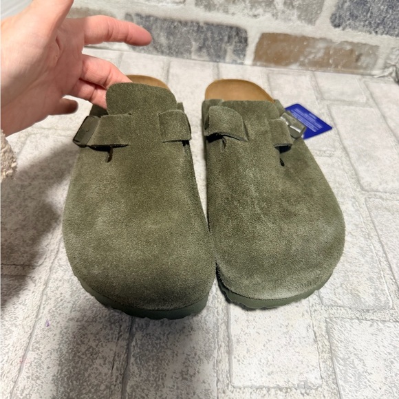 Birkenstock New w/o Box Boston Modern Suede Leather Thyme 40-9 - Picture 2 of 12
